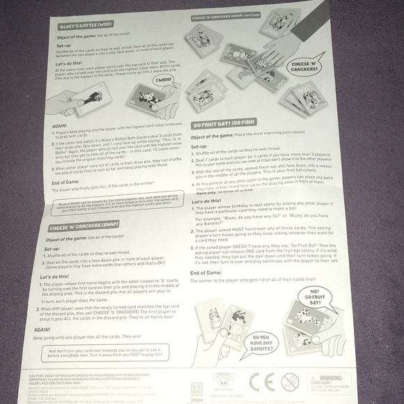 Bluey 5-in-1 Games card deck set - Picture 8 of 8